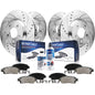 Detroit Axle - Brake Kit for 03-05 Infiniti FX35 FX45 03-11 Nissan Murano Drilled Slotted Disc Brake Rotors Ceramic Brakes Pads